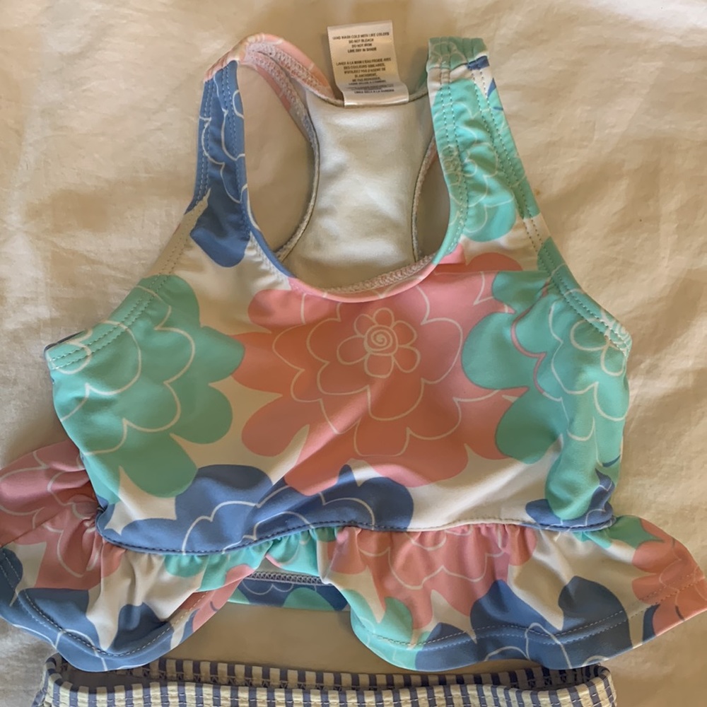 Cutest Rufflebutts Racerback Bathing Suit Set - Picture 3 of 7